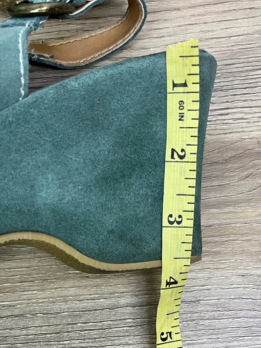 Sundance Aqua Suede Wedge SandalsMade in Italy Size EU 41 US 10